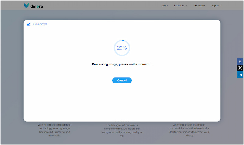 Hintergrundentfernung starten