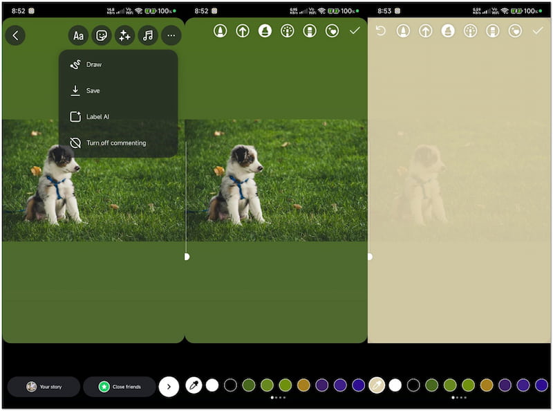 Bild und Hintergrund tönen