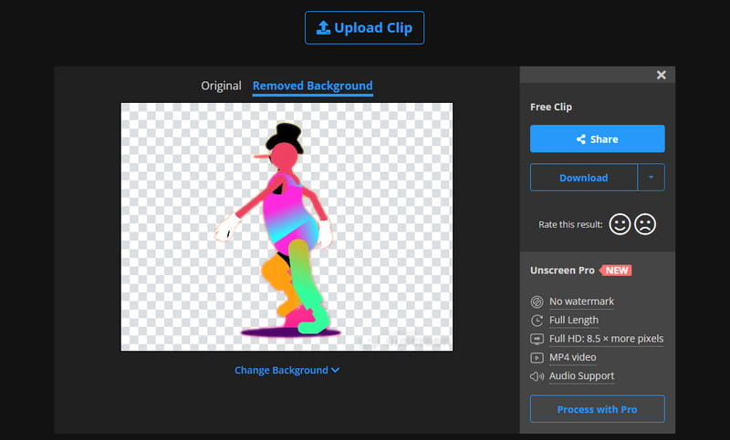 Unscreen GIF-Hintergrundentferner