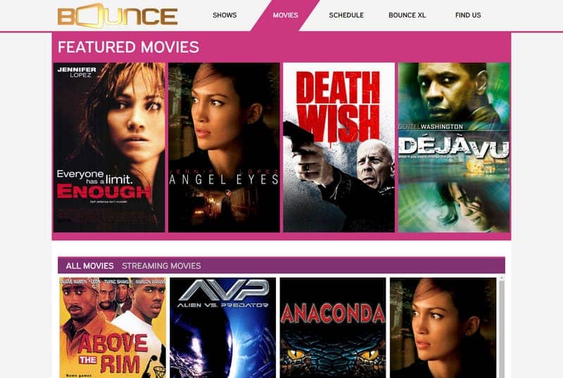 Bounce TV – kostenlose Filmwebseite