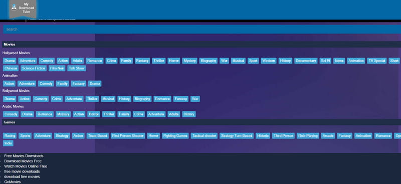 My Download Tube Download-Seite