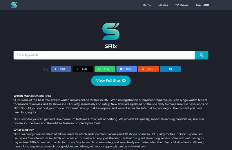 Sflix – kostenlose Filmwebseite