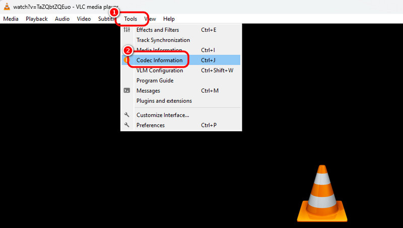 Werkzeuge – Codec-Informationen – VLC