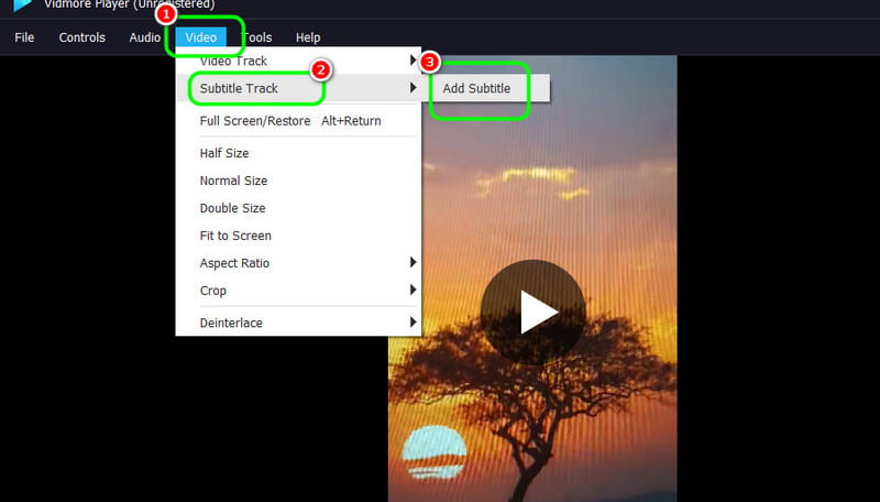 Untertitel zu Video in Vidmore hinzufügen