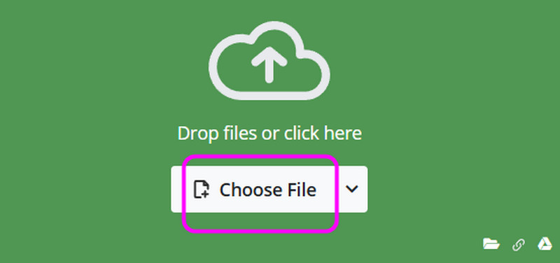 Auf „Dateien auswählen“ klicken Online‑Convert