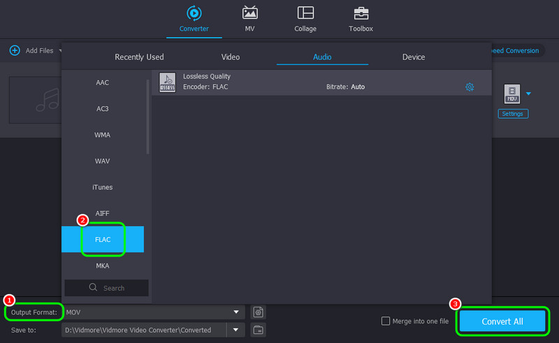 Ausgabeformate Alle konvertieren