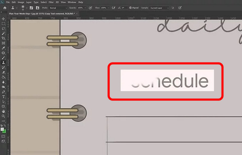 Text aus Bild entfernen Photoshop