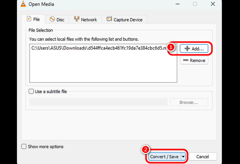 GIF zu VLC hinzufügen