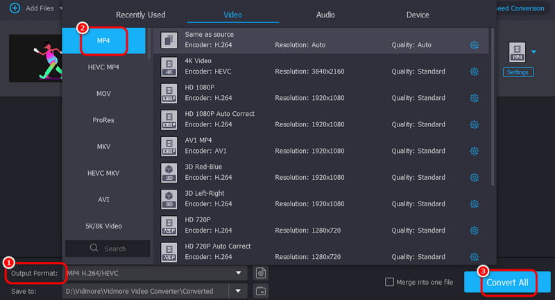 GIF in MP4 umwandeln mit Vidmore
