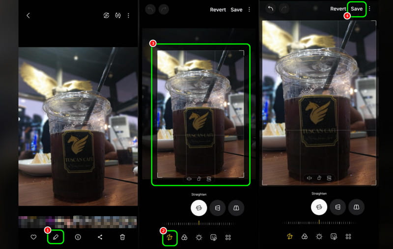 Bild auf dem Smartphone zuschneiden