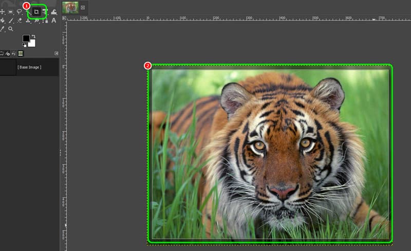 Bild in GIMP zuschneiden