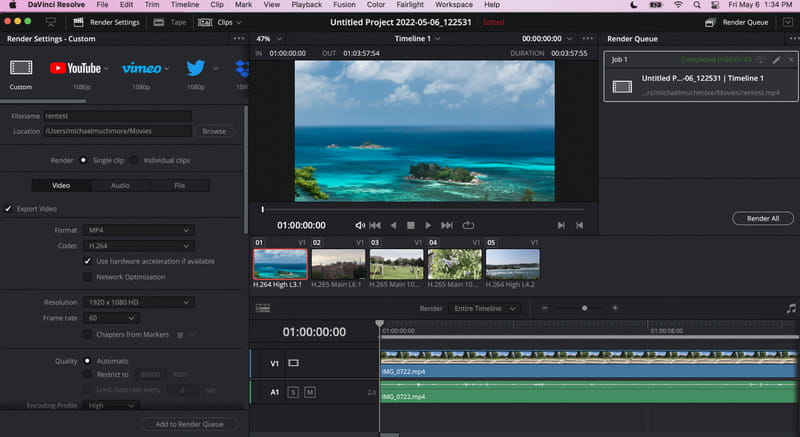 DaVinci Video-Editor Mac