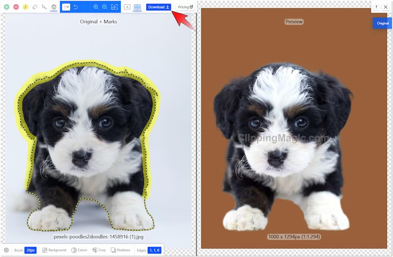 Bearbeitetes Bild erzeugen