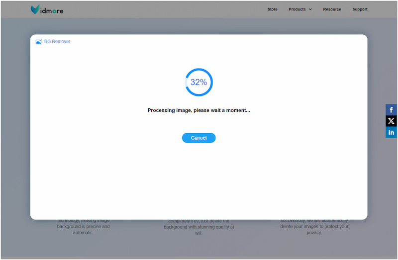 Hintergrundentfernung starten