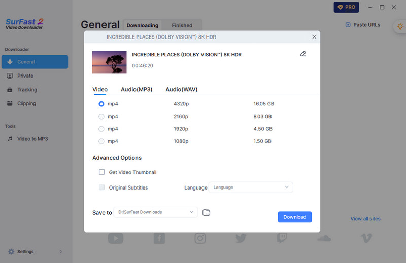 Surfast Video Downloader