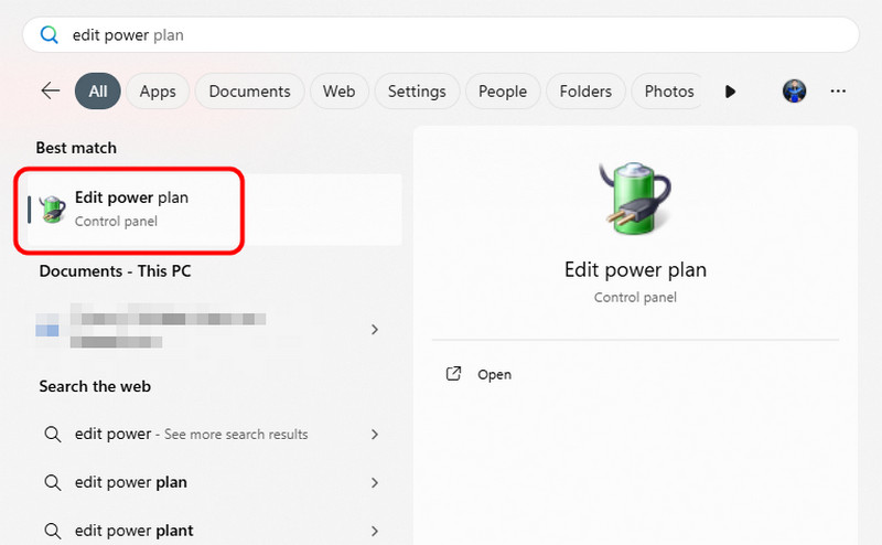 Energieverwaltung ändern