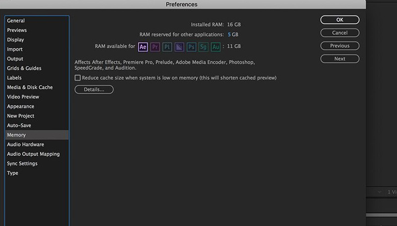 Speicherzuweisung erhöhen