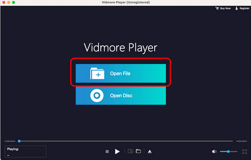 Schaltfläche „MP4‑Datei öffnen“ Vidmore