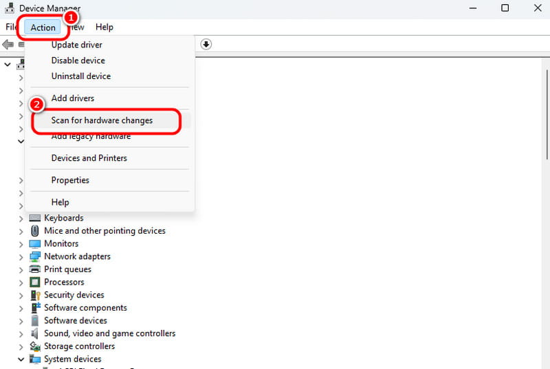 Nach geänderter Hardware suchen