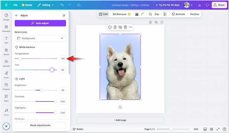 Bildeffekte anpassen