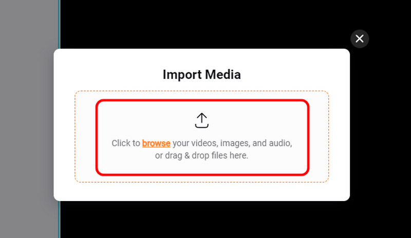 Durchsuchen MOV-Dateien hinzufügen Flexclip