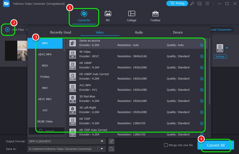 Video-Dateiformat konvertieren Vidmore