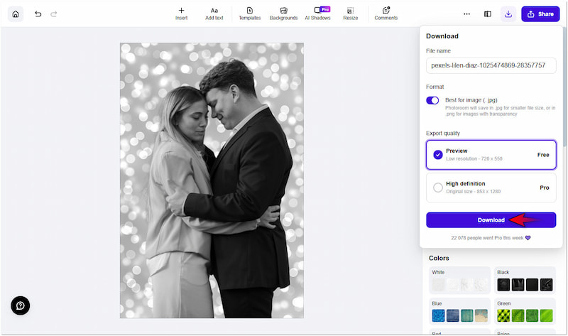Ersetzten Hintergrund herunterladen