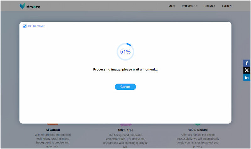 Hintergrundentfernung starten