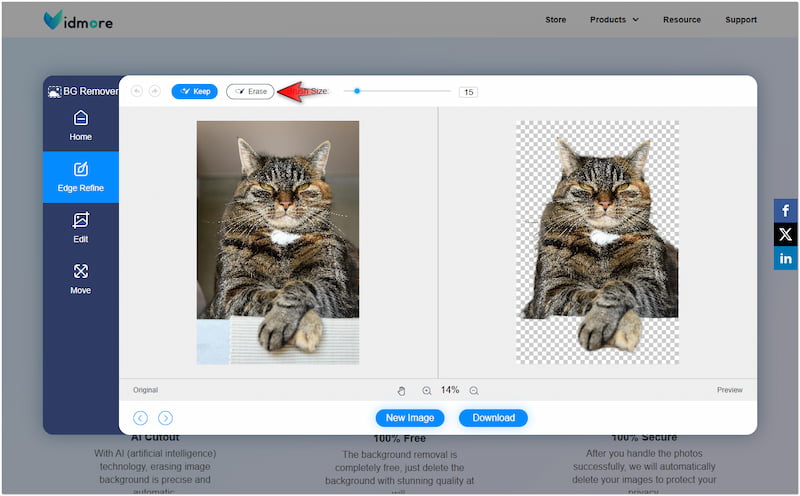 Bildkanten verfeinern