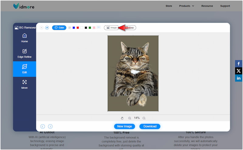 Entfernten Hintergrund ersetzen