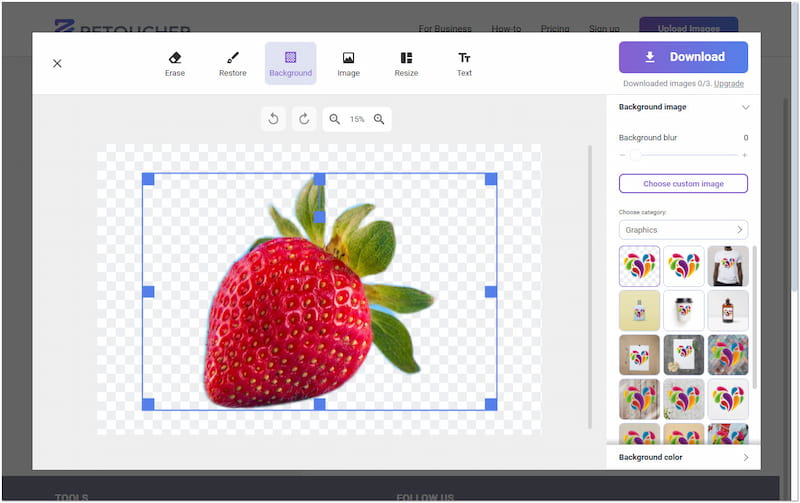 Retoucher Kostenloser Ersteller transparenter Hintergründe