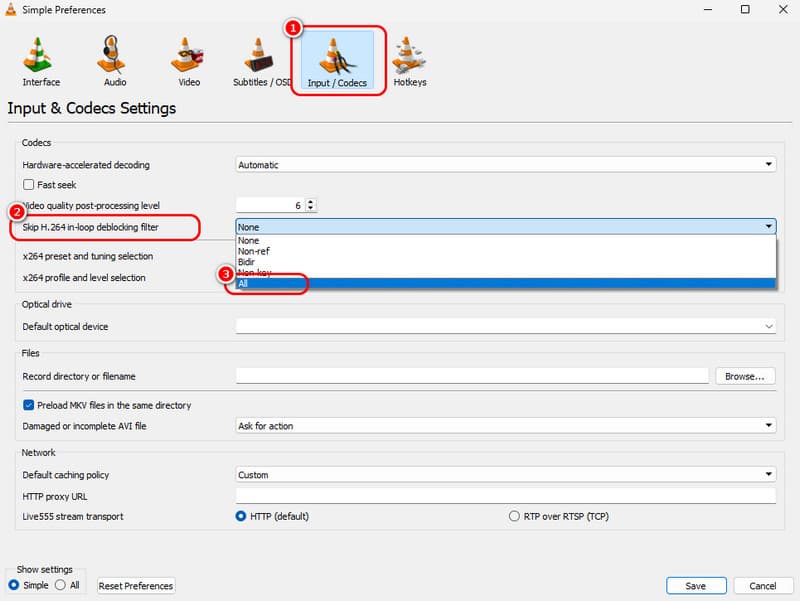 Loop-Filter überspringen