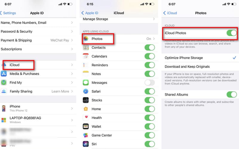 Video mit iCloud synchronisieren