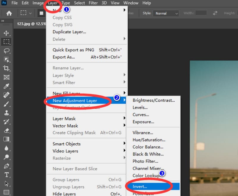 Umkehren-Ebene hinzufügen
