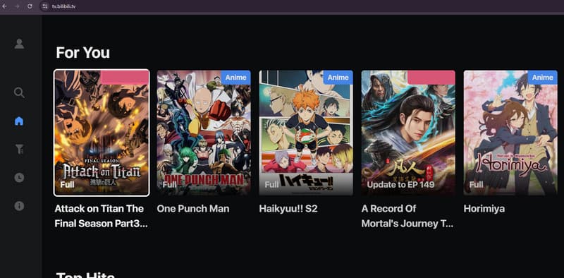 Bilibili Film-Streaming-Seiten