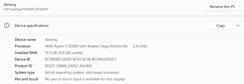 Check Computer Specs