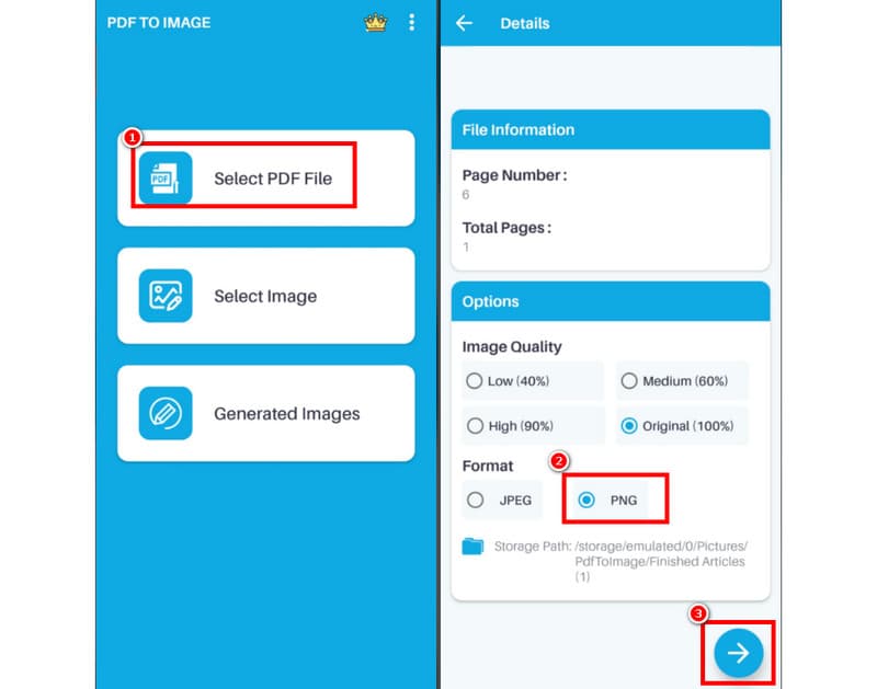 PDF in PNG umwandeln Android