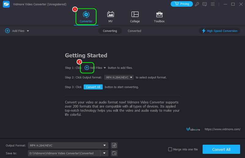 Konverter Plus-Schaltfläche Vidmore