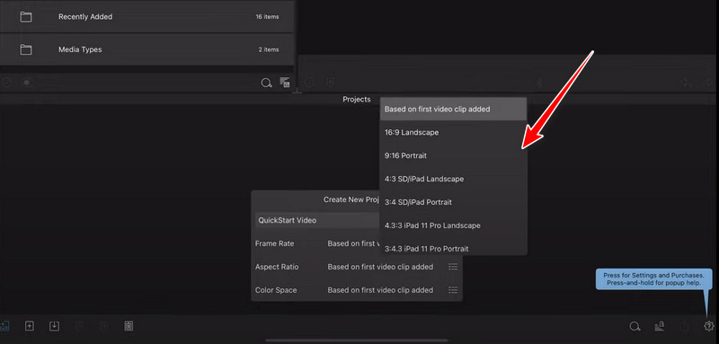 Neues Projekt erstellen