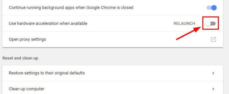 Deaktivieren Sie Chrome