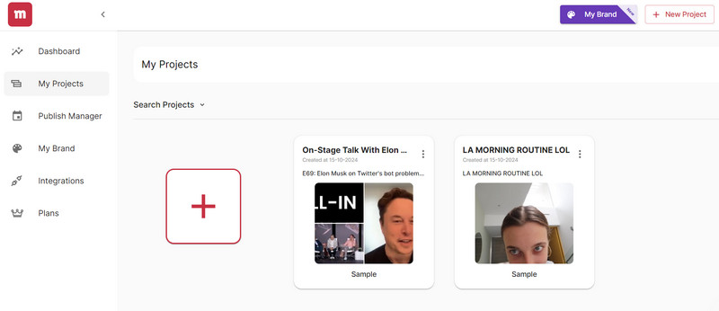 GetMunch‑Oberfläche