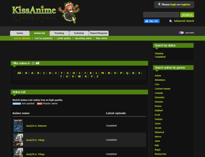 Kissanime Cartoons ansehen