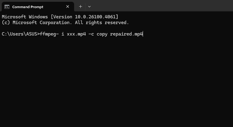 Video reparieren mit FFmpeg