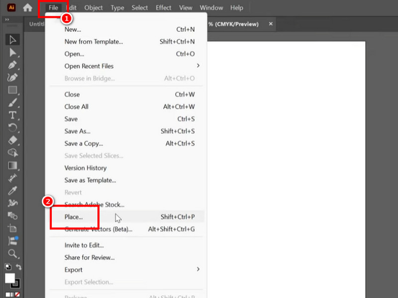 Datei Platzieren Illustrator