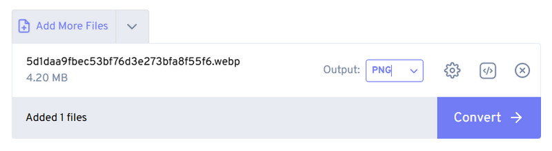 FreeConvert WebP-zu-PNG-Konverter