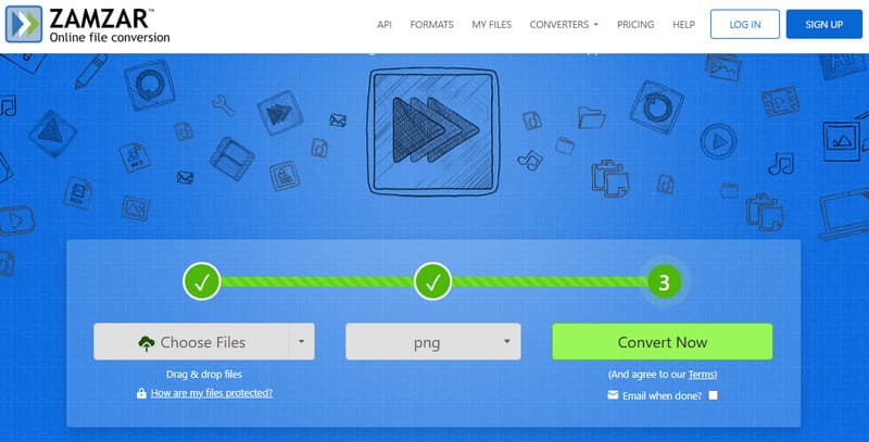 Zamzar WebP-zu-PNG-Konverter