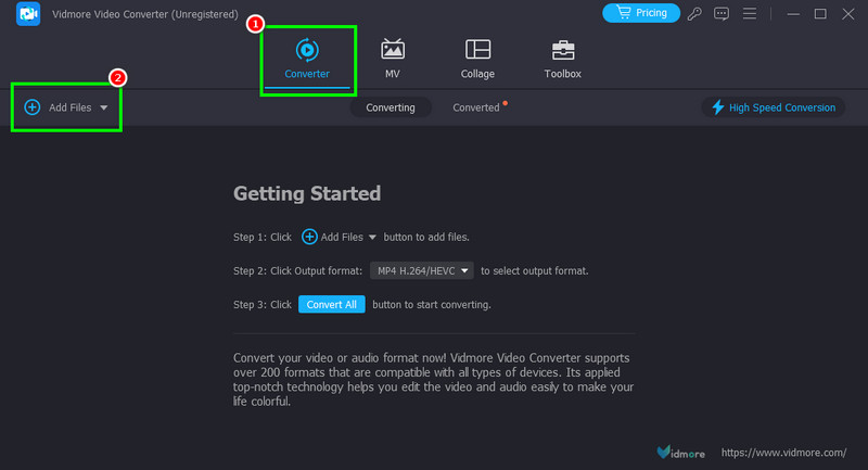 Dateien hinzufügen konvertieren Vidmore