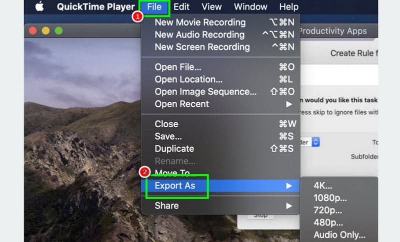 MOV in M4V konvertieren QuickTime