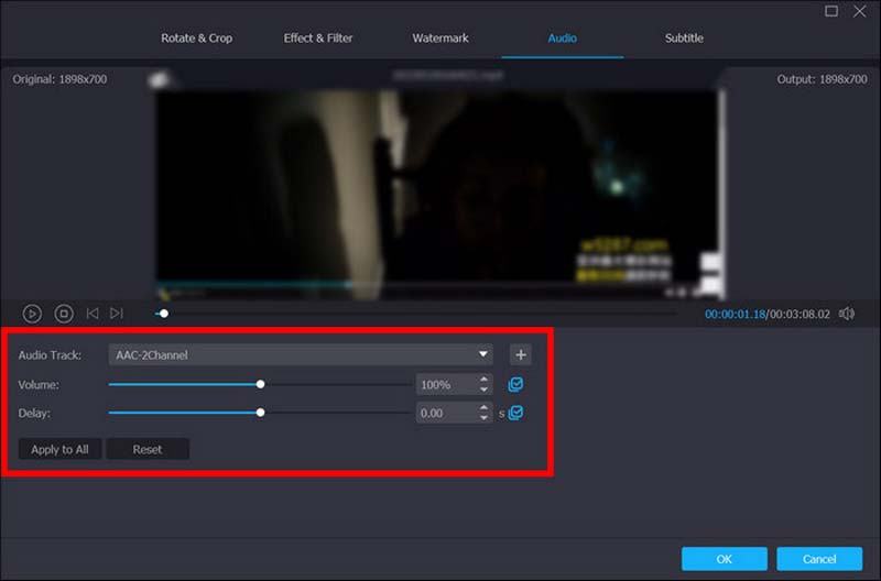 Vidmore Video Audio Enhancer Bearbeiten