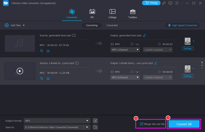 Export zusammenführen Vidmore